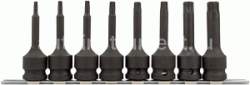 Набор головок 8 пр. АВТОДЕЛО 1/2" TORX Т25-Т60 L=78mm ударных планка 40180