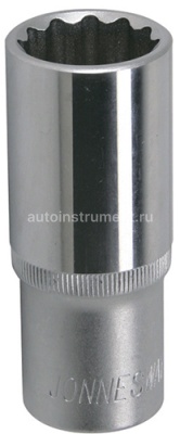 Головка торцевая 27мм. 1/2" Jonnesway 12 гр. удлиненная S04HD4727