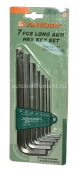 Набор шестигранников 7 шт. Jonnesway 2,5-10мм. длинные H02SM107S