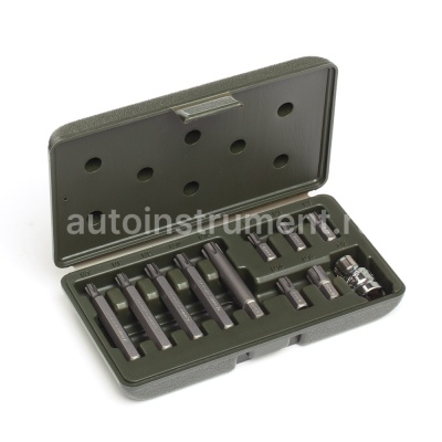 Набор вставок RIBE 3/8" (M7,M8,M9,M10,M12) L-30 мм и 75 мм, 11 пр. ДЕЛО ТЕХНИКИ 626391