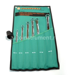 Набор ключей накидных 6 шт. Jonnesway 10-24мм. CrVMo EXTRA LONG W61106S