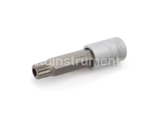Головка со вставкой 1/2" SPLINE M16 с отверстием, длина 100 мм  ДЕЛО ТЕХНИКИ 625466