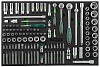 Набор головок 81 пр. Jonnesway 1/4"+3/8"+1/2" с приводами S04H45121SV