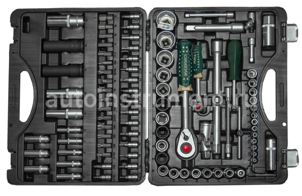 Набор инструмента ROCK FORCE RF-4941-5 (94 предмета) 1/2" & 1/4"DR 6-гранный в чемодане