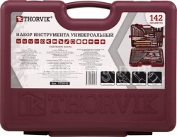 Набор инструмента THORVIK UTS0142 (142 предмета) 1/4",3/8",1/2" 6 гр. пласт.кейс