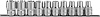 Набор головок TORX 10 пр. OMBRA 1/2" Е 8-Е24 (планка)