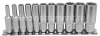 Набор торцевых головок и насадок 1/4"DR 6-гранных глубоких 11 пр. ROCK FORCE RF-21115-5