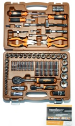 Набор инструмента OMBRA OMT69S (69 предметов) 1/4",1/2" 6 гр. пласт.кейс