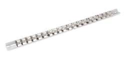 Планка для головок металлическая 3/8", 20 посадочных мест ДЕЛО ТЕХНИКИ 976120