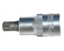 Головка торцевая со вставкой SPLINE M10 1/2" АВТОДЕЛО L=55mm 39510