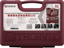 Набор инструмента THORVIK UTS0082 (82 предмета) 1/4",1/2" 6 гр. пласт.кейс