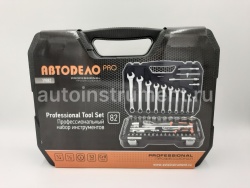 Набор инструмента АВТОДЕЛО 39882 (82 предмета) Профессионал 1/2",1/4" пласт.кейс