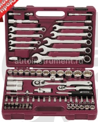 Набор инструмента THORVIK UTS0082MP (82 предмета) 1/4",1/2" MultiProf пласт.кейс