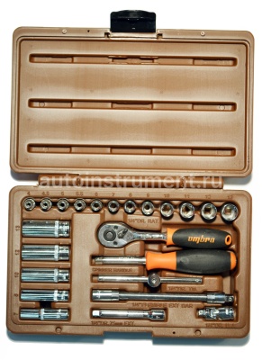 Набор головок 23 пр. OMBRA 1/4" 4-13мм.