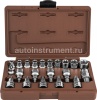 Набор головок TORX 22 пр. OMBRA 3/8" и 1/2" Е6-Е24 и Т20-Т70