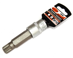 Головка торцевая со вставкой SPLINE М16 1/2" АВТОДЕЛО Профессионал L=100мм. 39206