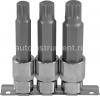 Набор головок SPLINE 3 пр. OMBRA 1/2" M14-M18 (планка) L=100 мм.
