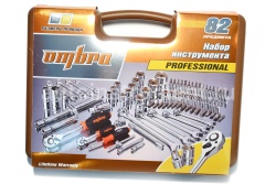 Набор инструмента OMBRA OMT82S (82 предмета) 1/4",1/2" 6 гр. пласт.кейс