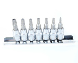 Набор головок со вставкой TORX 7 пр. 1/4" 5 лучей ТS10-ТS40 АВТОДЕЛО 39838