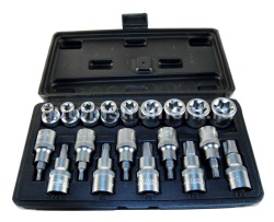 Набор головок TORX 19 пр. АВТОДЕЛО 1/2" Е10-Е24, Т20-Т70 39840