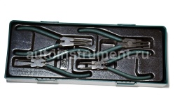 Ложемент - щипцы для стопорных колец 7" набор 4 пр. Jonnesway AG01002ST