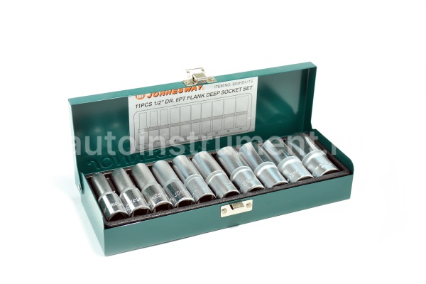 Набор головок 11 пр. Jonnesway 1/2" удлин. S04HD411S