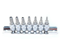 Набор головок со вставкой TORX 7 пр. 1/4" 5 лучей ТS10-ТS40 АВТОДЕЛО 39838