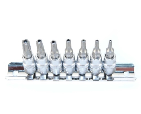 Набор головок со вставкой TORX 7 пр. 1/4" 5 лучей ТS10-ТS40 АВТОДЕЛО 39838