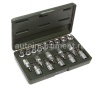 Набор головок TORX 1/2" Головки: E10-E24;  Головки со вставками: T20-T70, 19 штук. ДЕЛО ТЕХНИКИ 623719