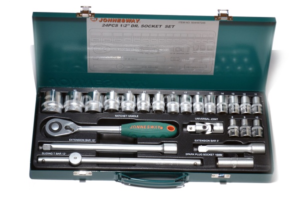 Набор головок 24 пр. Jonnesway 1/2" 8-34мм. S04H4724S