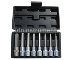 Набор головок 8 пр. АВТОДЕЛО 1/2" HEX H5-H17мм L=100mm в кейсе 39400