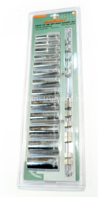 Набор головок Jonnesway 7/16"-1-1/4" удлин. на рельсе S05HD4213S