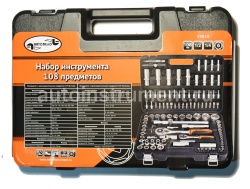 Набор инструмента АВТОДЕЛО 39818 (108 предметов) 1/2",1/4" пласт.кейс
