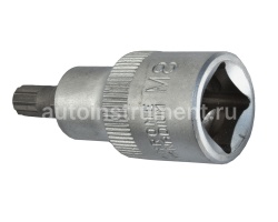 Головка торцевая со вставкой SPLINE М8 1/2" АВТОДЕЛО L=55mm 39508