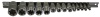 Набор головок 14 пр. Jonnesway 1/4",3/8",1/2" TORX E4-E24 S06H414S