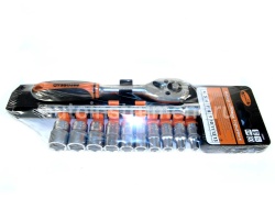 Набор головок 12 пр. АВТОДЕЛО 1/4" 4-13, трещотка+удлин. 39844 холдер