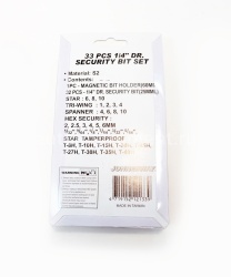 Набор бит (вставок) 33 пр. TORX, SPLINE, HEX Jonnesway S29Н2133S