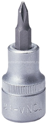 Головка торцевая со вставкой крест РН4 3/8" Jonnesway