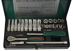 Набор головок 25 пр. Jonnesway 1/4" 4-13мм. S04H2125S