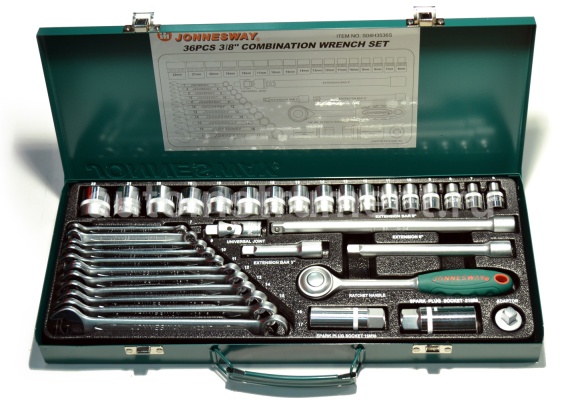 Набор инструмента Jonnesway S04H3536S (36 предметов) 3/8"+ключи