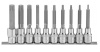 Набор головок TORX 10 пр. OMBRA 1/2" T20-T70 (планка) L=100 мм.