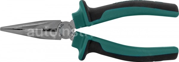 Длинногубцы 6" Jonnesway изогнутые с двухкомпонентными рукоятками P1216