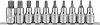 Набор головок TORX 10 пр. OMBRA 1/2" T20-T70 (планка)