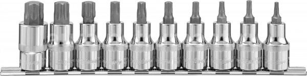 Набор головок TORX 10 пр. OMBRA 1/2" T20-T70 (планка)