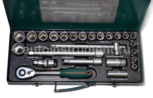 Набор головок 25 пр. Jonnesway 1/2" 10-32мм. S04H4125S