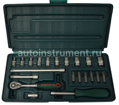 Набор головок 21 пр. Jonnesway 1/4" 4-13мм. S04H2721S