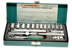 Набор головок 18 пр. Jonnesway 1/4" 4-13мм. S04H2118S