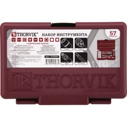 Набор инструмента THORVIK UTS0057 (57 предметов) 1/4" 6 гр. пласт.кейс