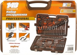 Набор инструмента OMBRA OMT143SL (143 предмета) 1/4",1/2" 6 гр. пласт.кейс