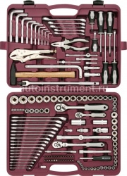 Набор инструмента THORVIK UTS0142 (142 предмета) 1/4",3/8",1/2" 6 гр. пласт.кейс